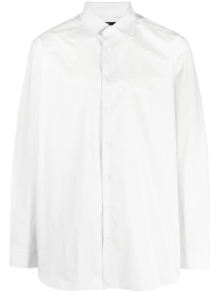 Raf Simons slogan-print button-up shirt - Grey Cover