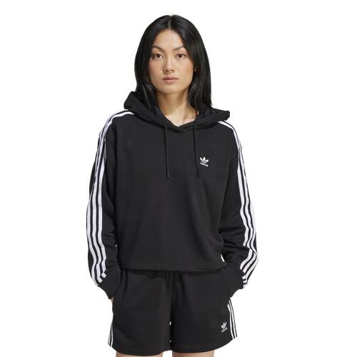 adidas Originals adicolor 3-Stripes Short Hoodie - Womens Black Cover