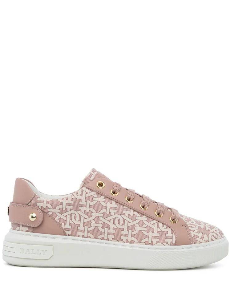 Bally Maily low-top monogram sneakers - Pink Cover