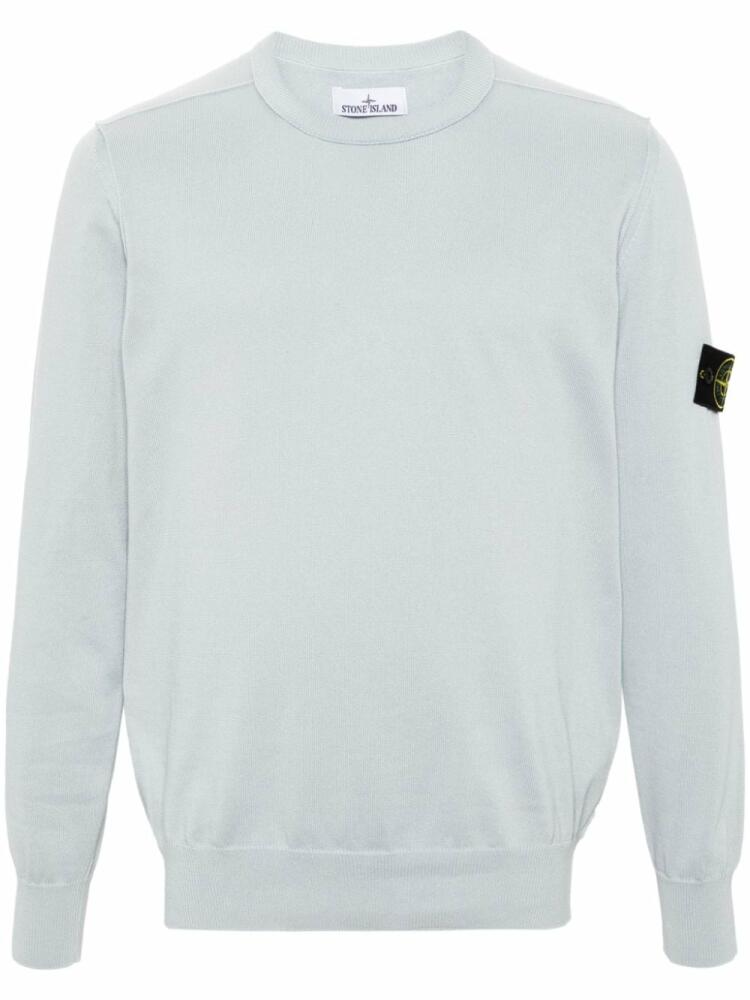 Stone Island Compass-badge cotton jumper - Blue Cover