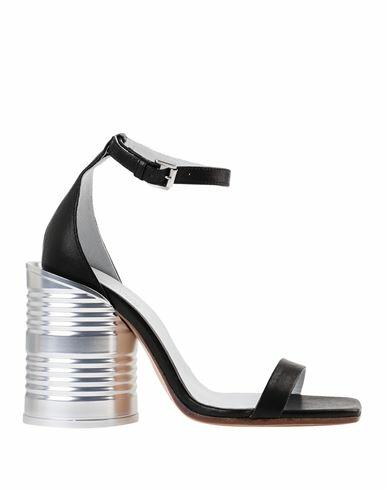 Mm6 Maison Margiela Woman Sandals Black Soft Leather Cover