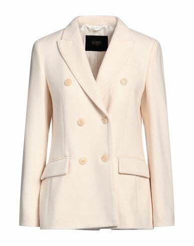 Seventy Sergio Tegon Woman Blazer Ivory Virgin Wool, Polyamide, Viscose Cover