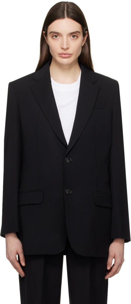 AMI Paris Black Buttoned Blazer Cover