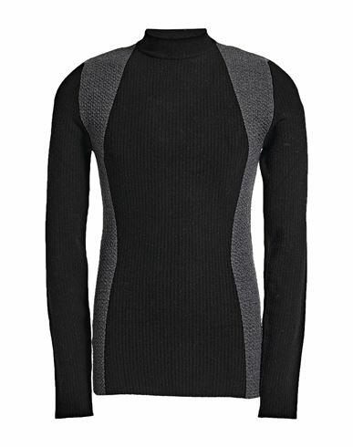 Ferrari Man Turtleneck Black Wool, Viscose, Polyester Cover