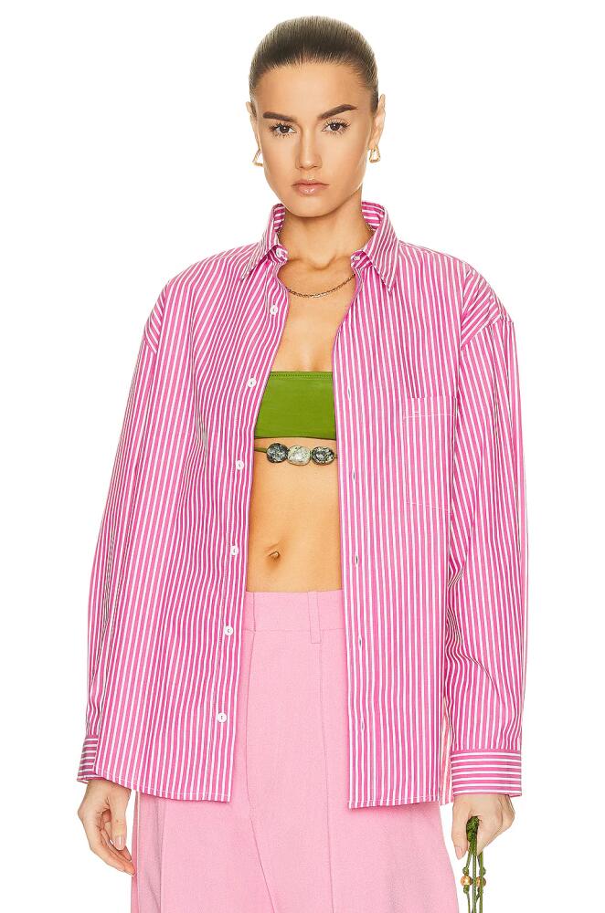 Matteau Classic Stripe Shirt in Pink Cover