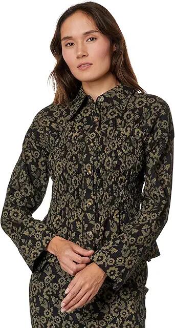 en saison Flora Top (Black/Taupe) Women's Clothing Cover