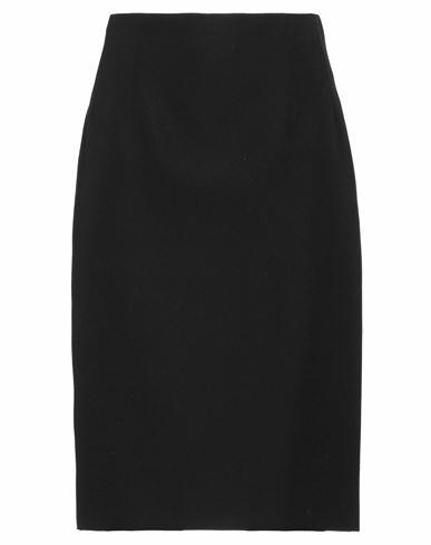 Versace Woman Midi skirt Black Virgin Wool Cover