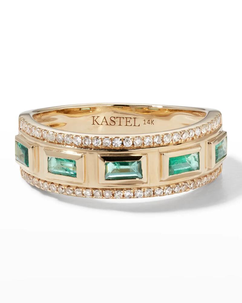 Kastel Jewelry 14k Emerald and Diamond Ring, Size 7 Cover