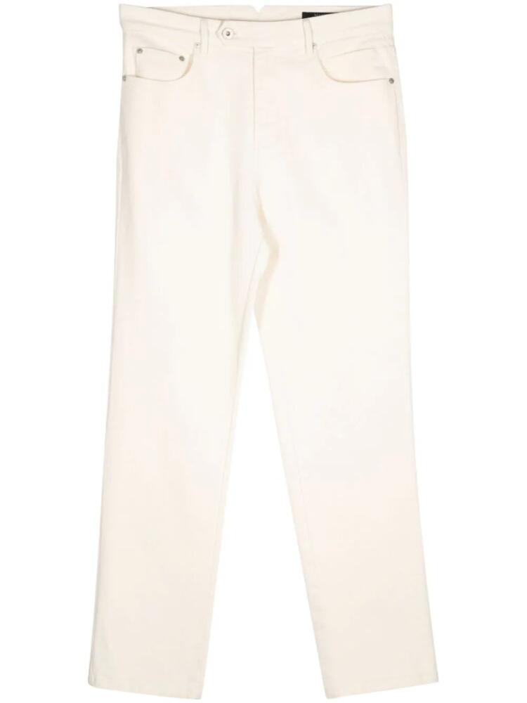 Man On The Boon. cotton-blend denim trousers - White Cover