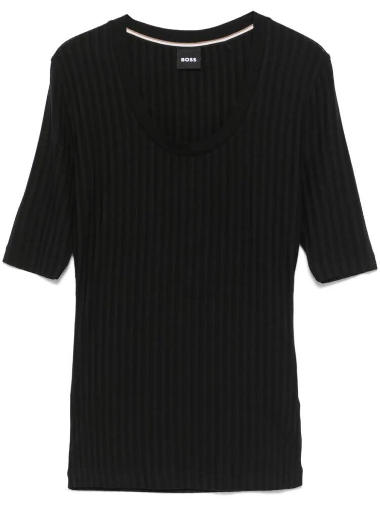 BOSS ribbed T-shirt - Black Cover