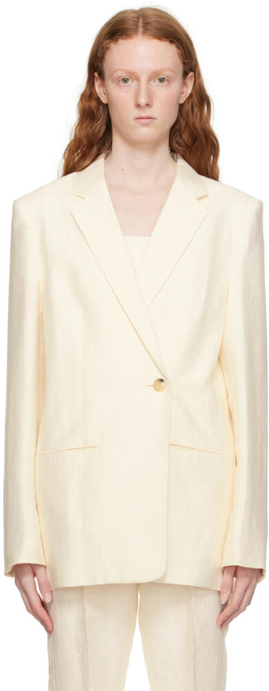 Helmut Lang Off-White Double-Breasted Blazer Cover