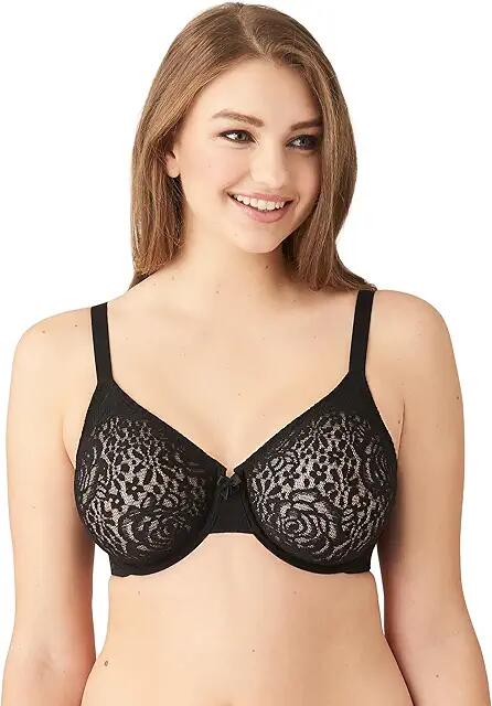 Wacoal Halo Lace Underwire Bra 851205 (Black) Women's Bra Cover