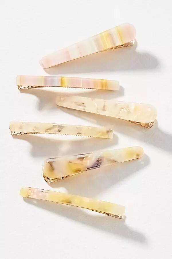 By Anthropologie Elongated Resin Hair Clips, Set of 6 Cover