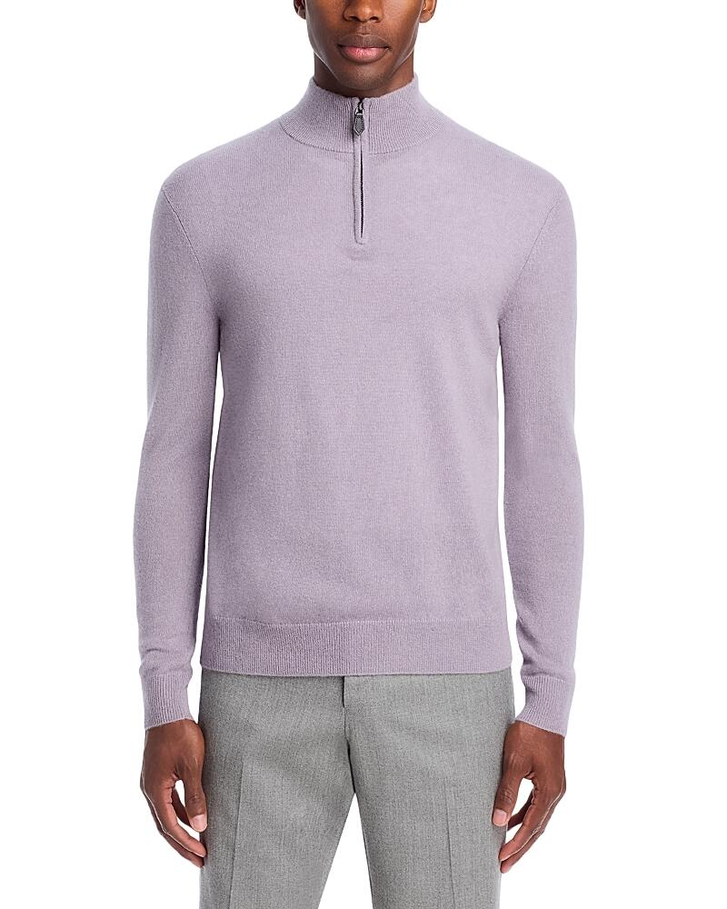 The Men's Store at Bloomingdale's Light Purple Cashmere Half-Zip Sweater - Exclusive Cover