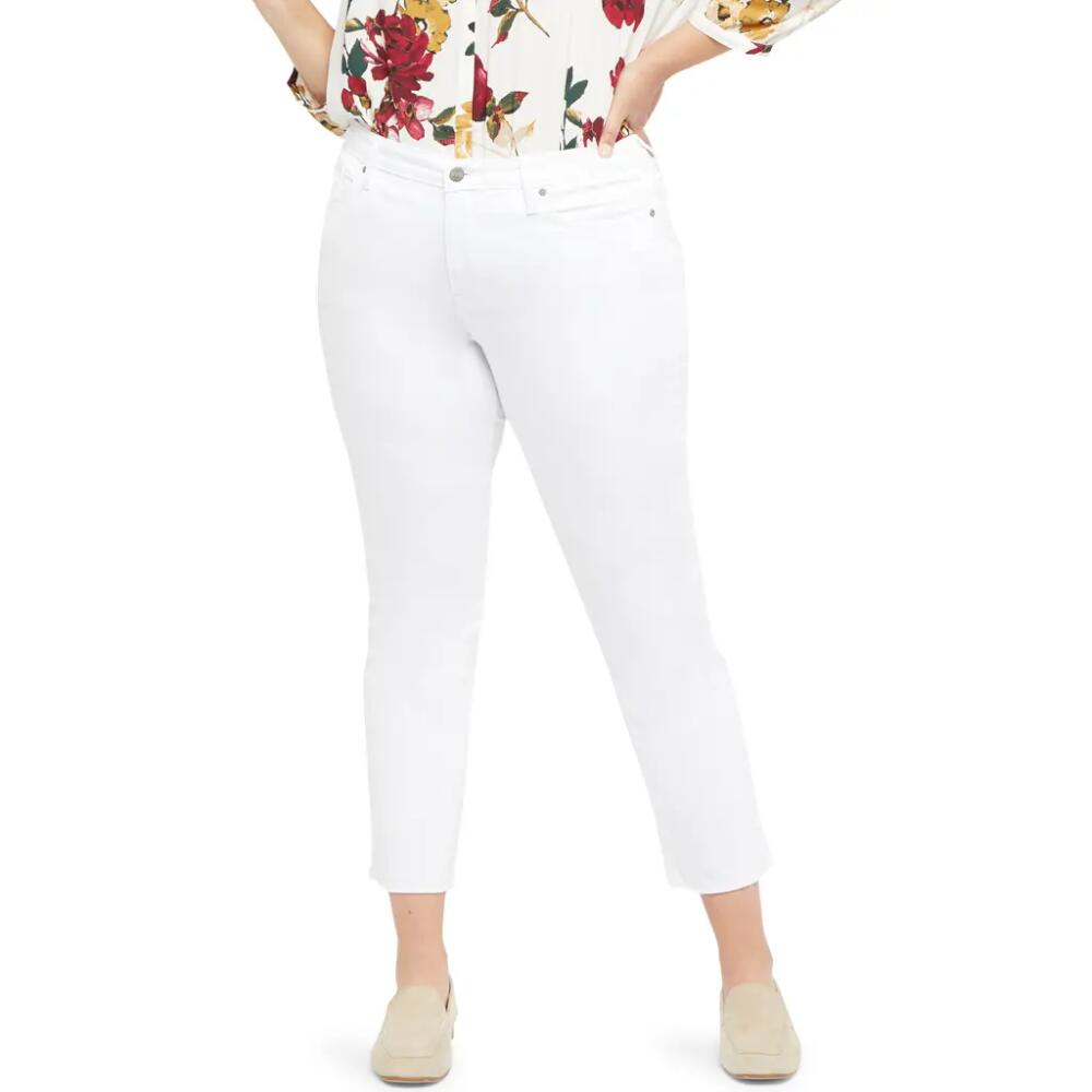 NYDJ Sheri Raw Hem Ankle Slim Jeans in Optic White Cover