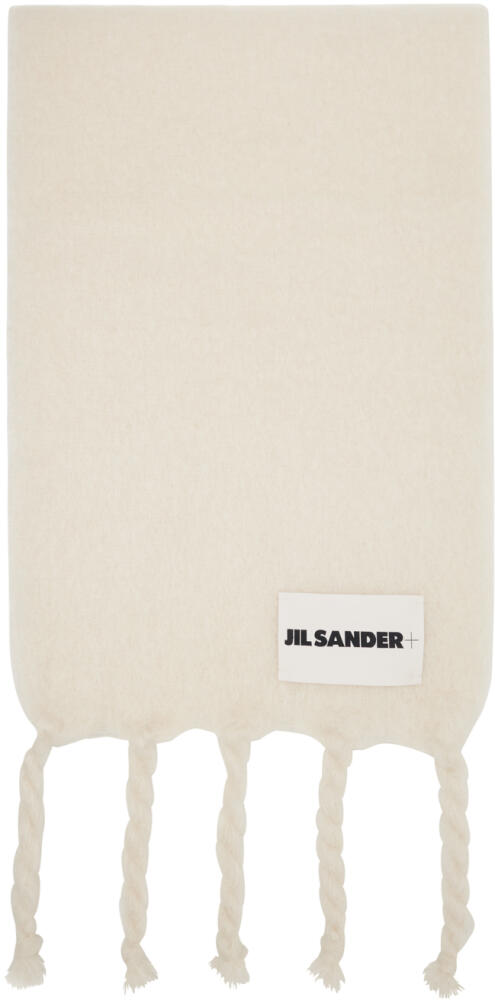 Jil Sander Off-White Mohair Scarf Cover