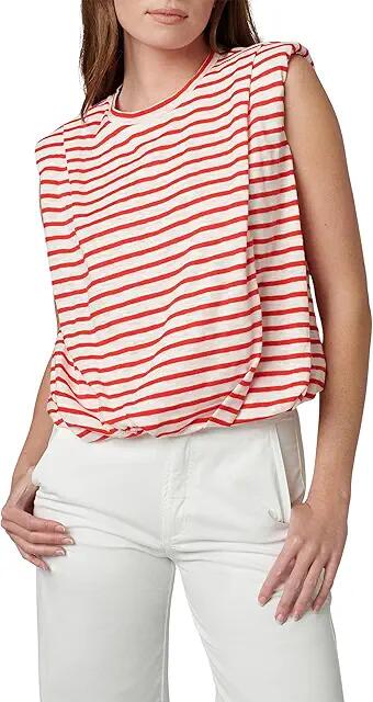 Joe's Jeans The Arden Sleeveless Top (White/Poppy Red) Women's Clothing Cover