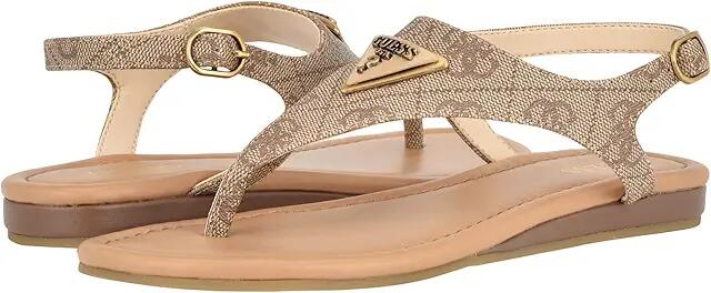 GUESS Unali (Medium Brown Logo Multi) Women's Sandals Cover