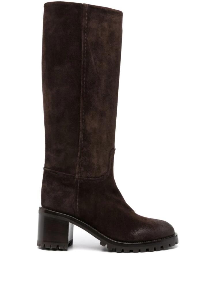 Sartore 70mm suede knee-high boots - Brown Cover