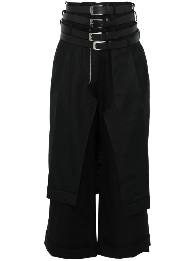 Junya Watanabe skirt-overlay trousers - Black Cover