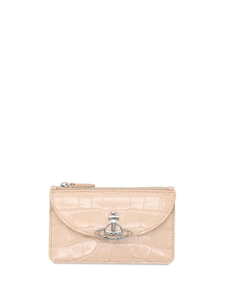 Vivienne Westwood Orb-motif leather cardholder - Neutrals Cover