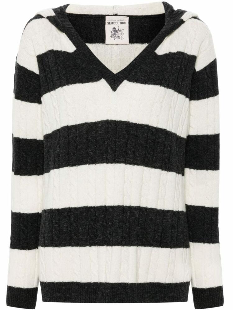 Semicouture striped sweater - White Cover