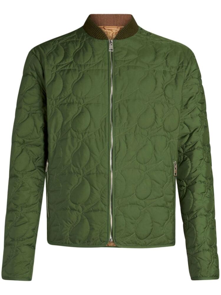 ETRO paisley-quilt bomber jacket - Green Cover