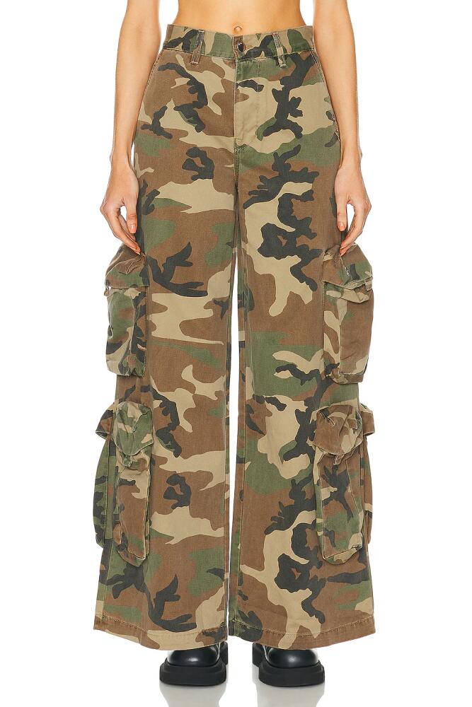 Amiri Camo Baggy Cargo Pant in Army Cover