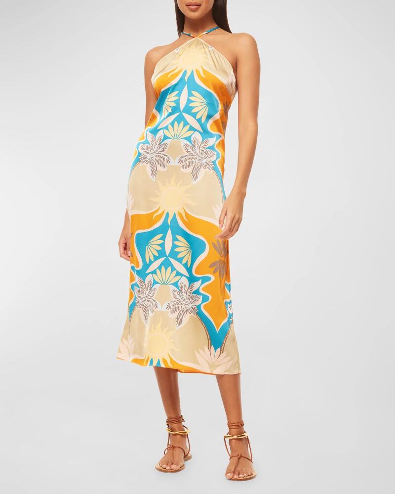 MISA Los Angeles Ashanti Halter Midi Slip Dress Cover