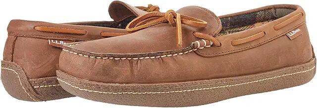 L.L.Bean Hand Sewn Slippers Flannel-Lined (Acorn) Men's Shoes Cover