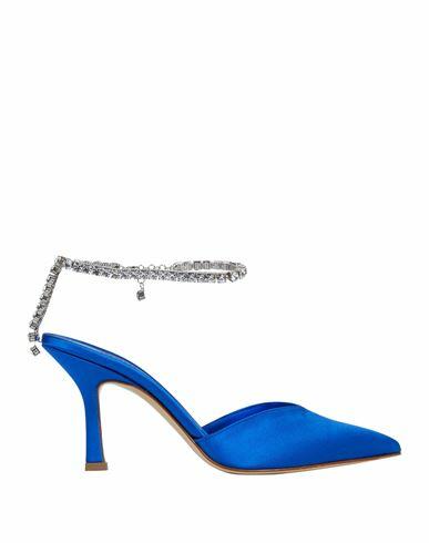 Aldo Castagna Woman Pumps Bright blue Textile fibers Cover