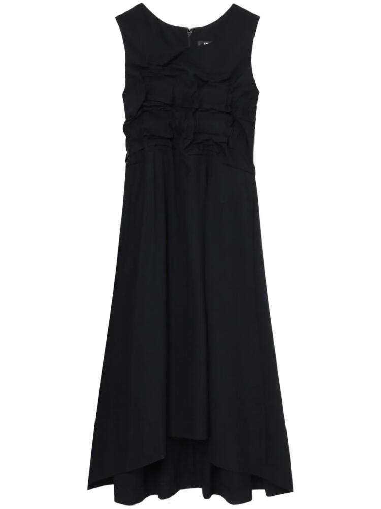 Black Comme Des Garçons pleat-detail sleeveless midi dress Cover