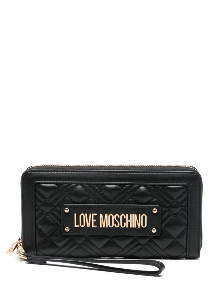 Love Moschino matelassé wallet - Black Cover