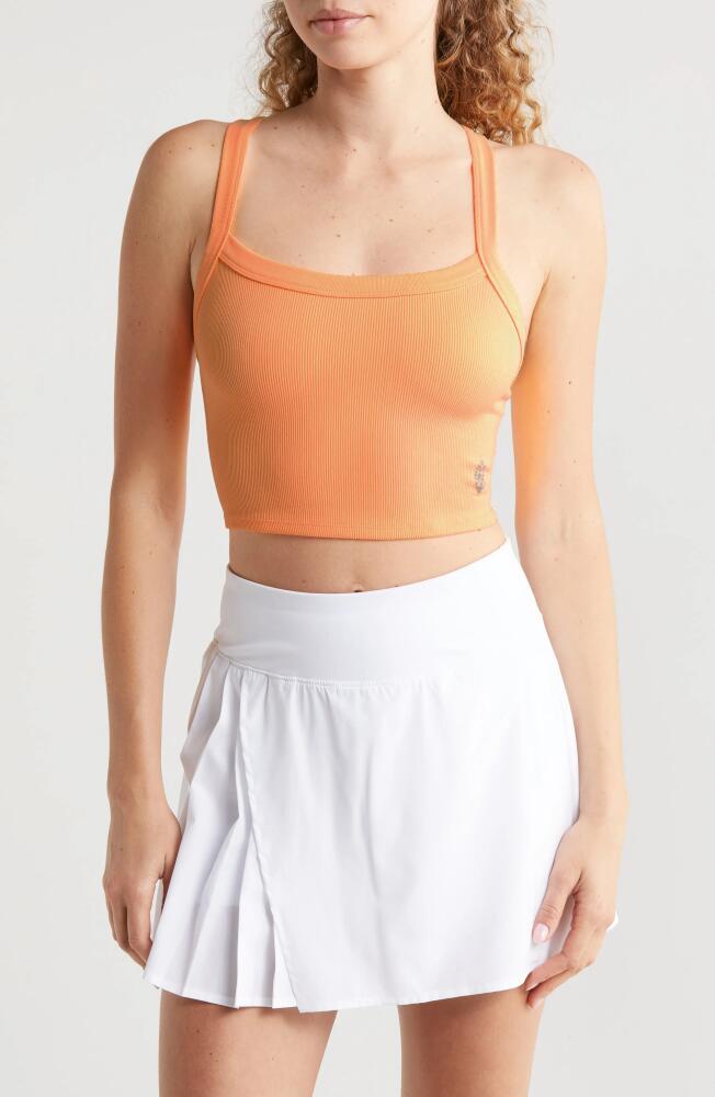 Free People FP Movement All Clear Rib Crop Camisole in Neon Clementine Cover