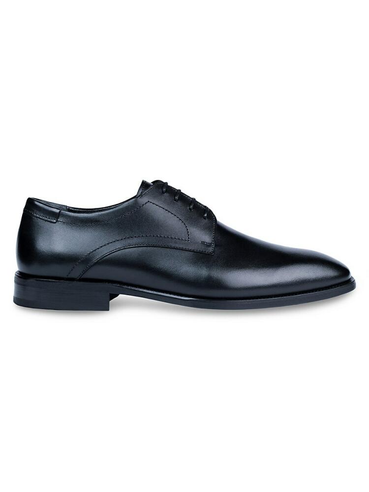 Vellapais Men's Leather Derby Shoes - Black Cover