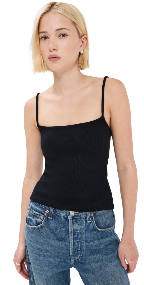 perfectwhitetee Ribbed Skinny Tank True Black Cover