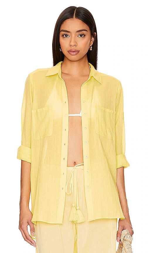 Seafolly Breeze Beach Shirt in Yellow Cover