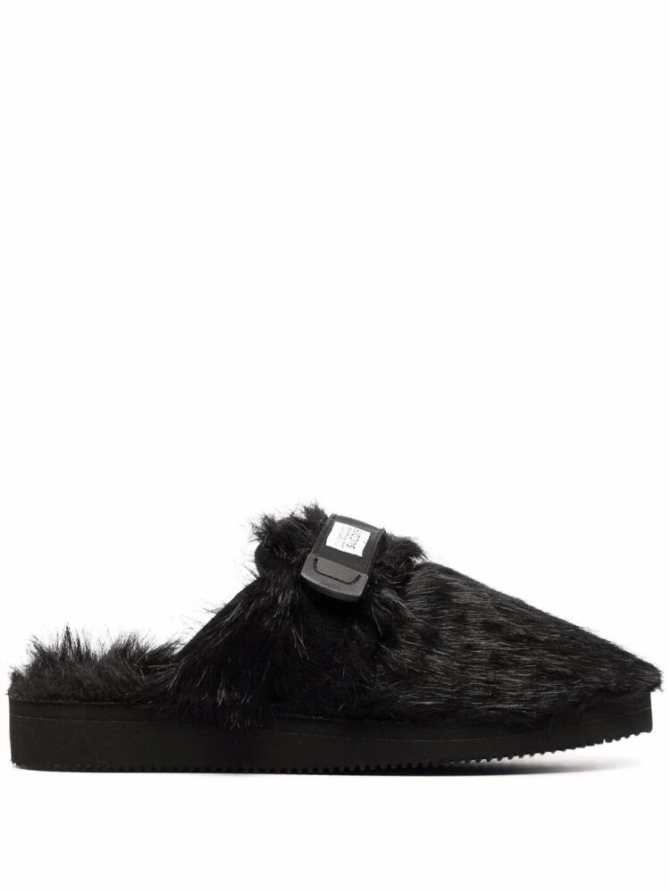 Suicoke Zavo textured slippers - Black Cover