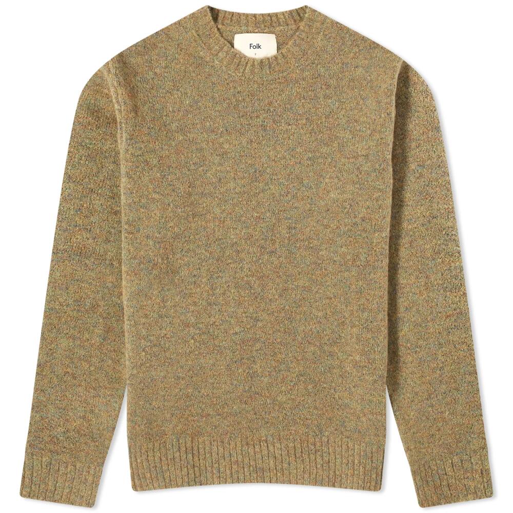 Folk Men's Mohair Crew Knit in Sage Cover