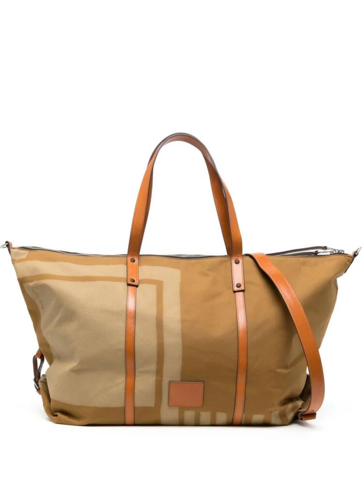 Paul Smith logo-patch canvas holdall bag - Brown Cover