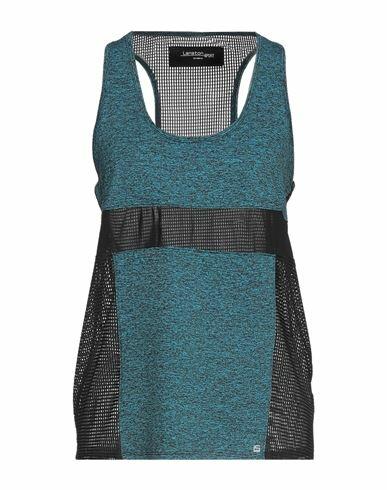 Lanston Sport Woman Tank top Turquoise Polyester, Elastane Cover