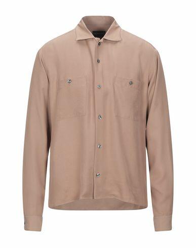 Emporio Armani Man Shirt Light brown Modal, Cupro Cover