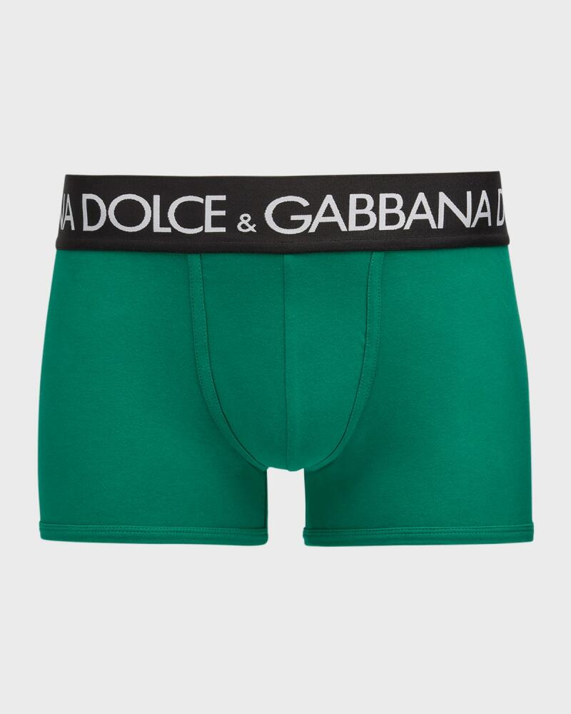 Dolce & Gabbana Men's Cotton Waistband-Logo Boxer Briefs Cover