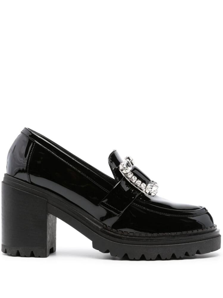 Sergio Rossi Prince 85mm leather loafers - Black Cover