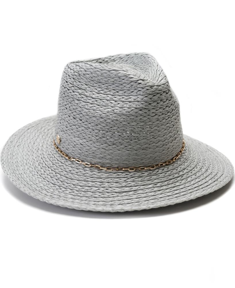 Vince Camuto Chain Trim Oversized Straw Panama Hat - Pale Green Cover