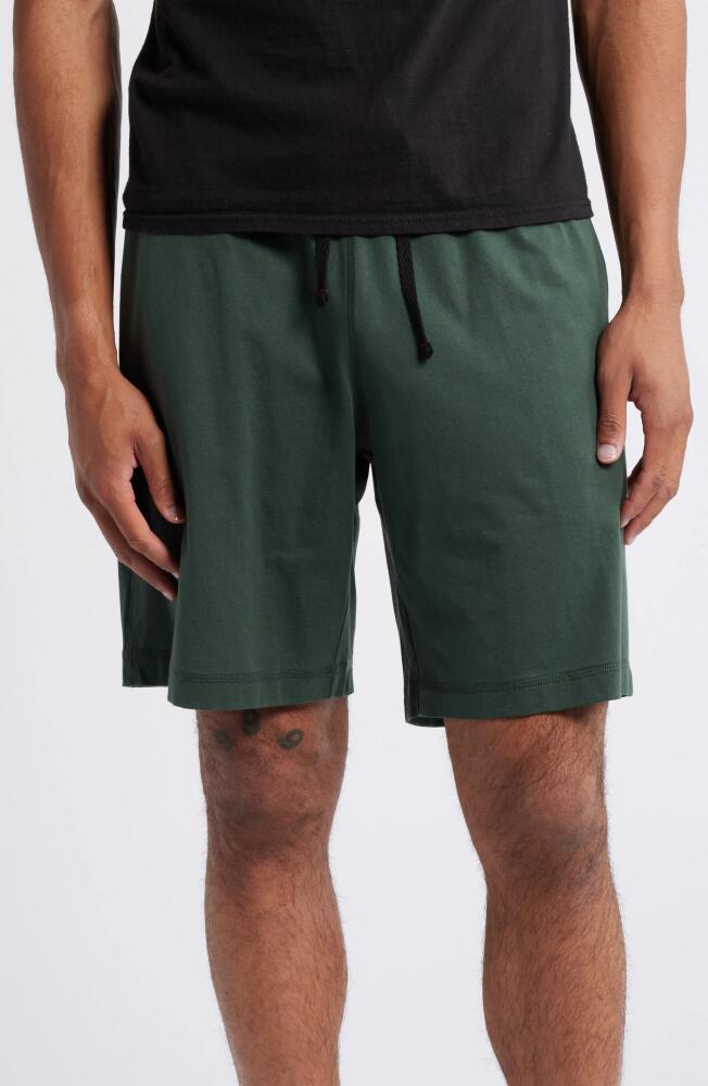 Daniel Buchler Peruvian Pima Cotton Lounge Shorts in Deep Forest Cover