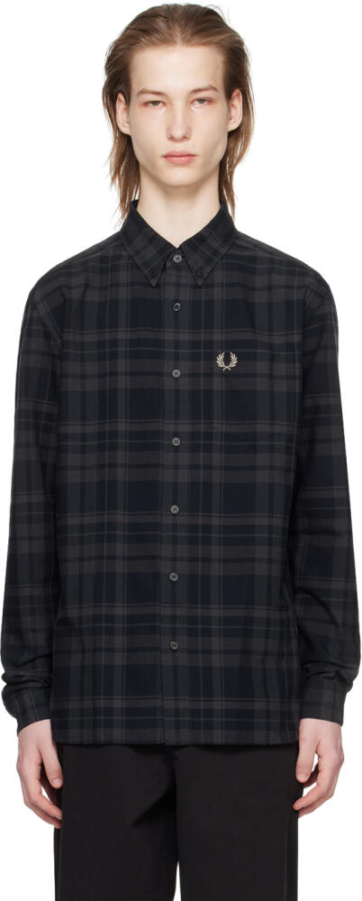 Fred Perry Black Check Shirt Cover