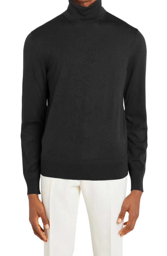 TOM FORD Fine Gauge Merino Wool Turtleneck Sweater in Black Cover