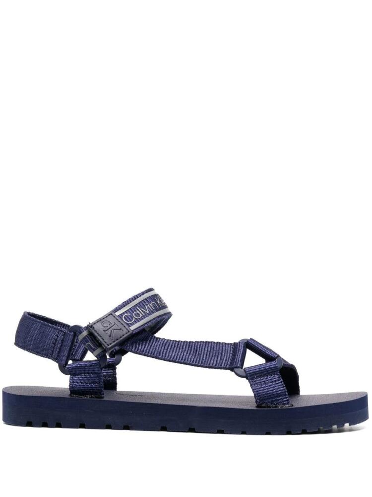 Calvin Klein logo open-toe sandals - Blue Cover