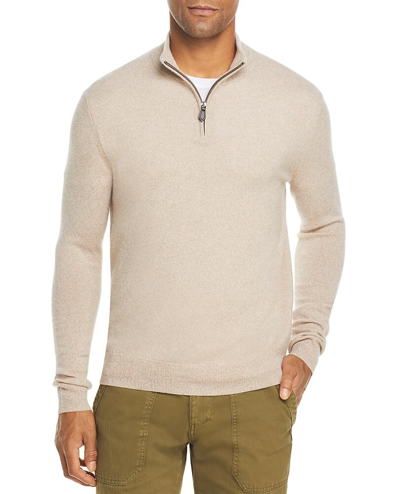 The Men's Store at Bloomingdale's Oatmeal Cashmere Half-Zip Sweater - Exclusive Cover